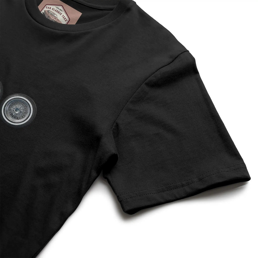 Chrome Lowrider Wire Spoke 14 Inch Tires, Black Tee