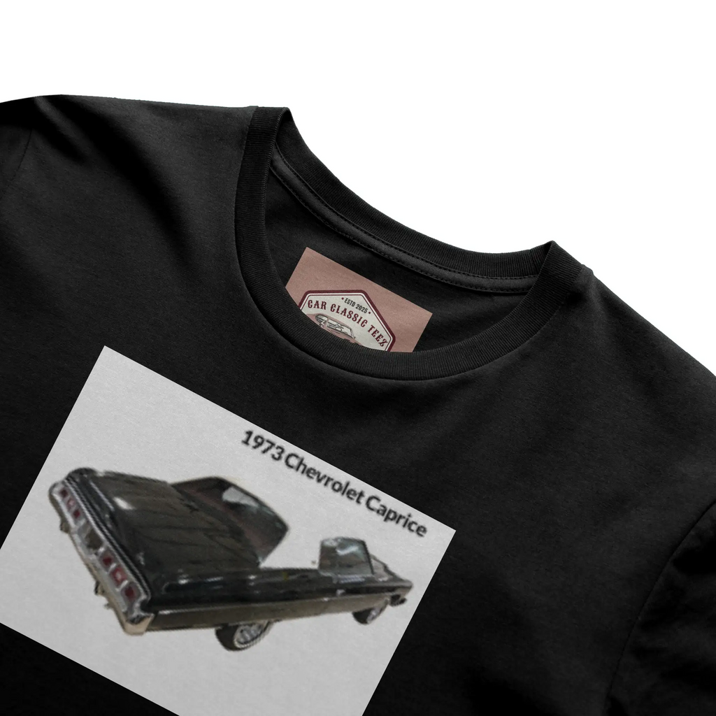 1973 Chevrolet Caprice (Rear End) Black Tee, White