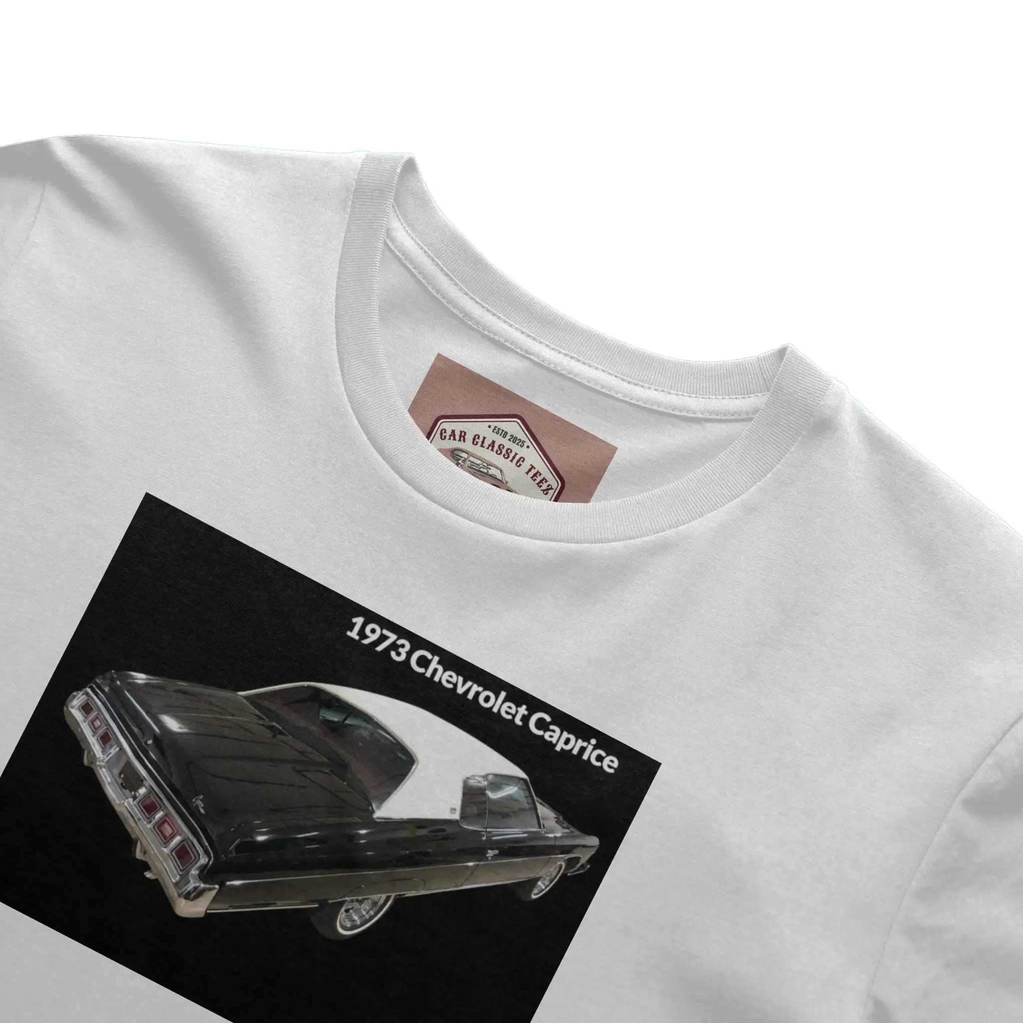 1973 Chevrolet Caprice (Rear End) White Tee, Black