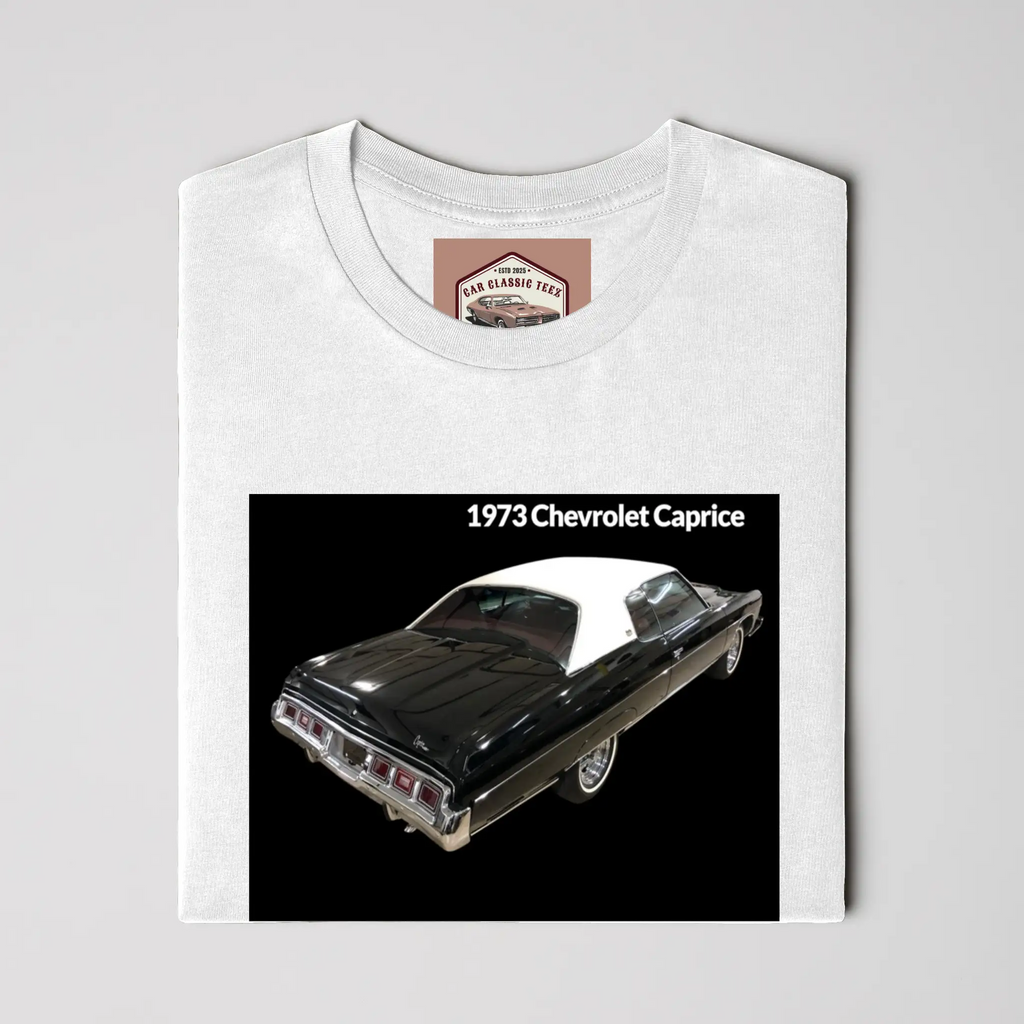 1973 Chevrolet Caprice (Rear End) White Tee, Black