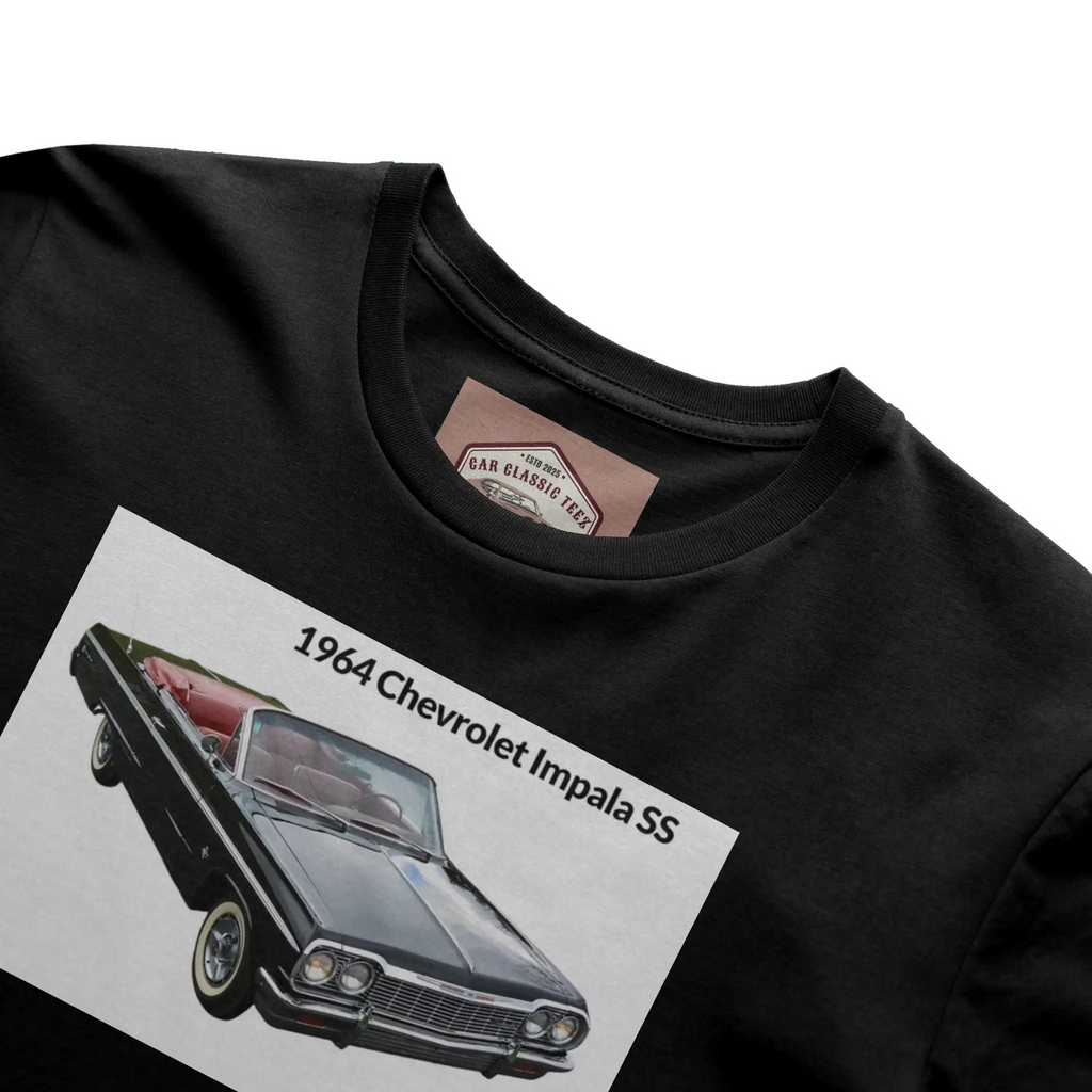 1964 Black Chevy Impala SS Convertible Black Tee /