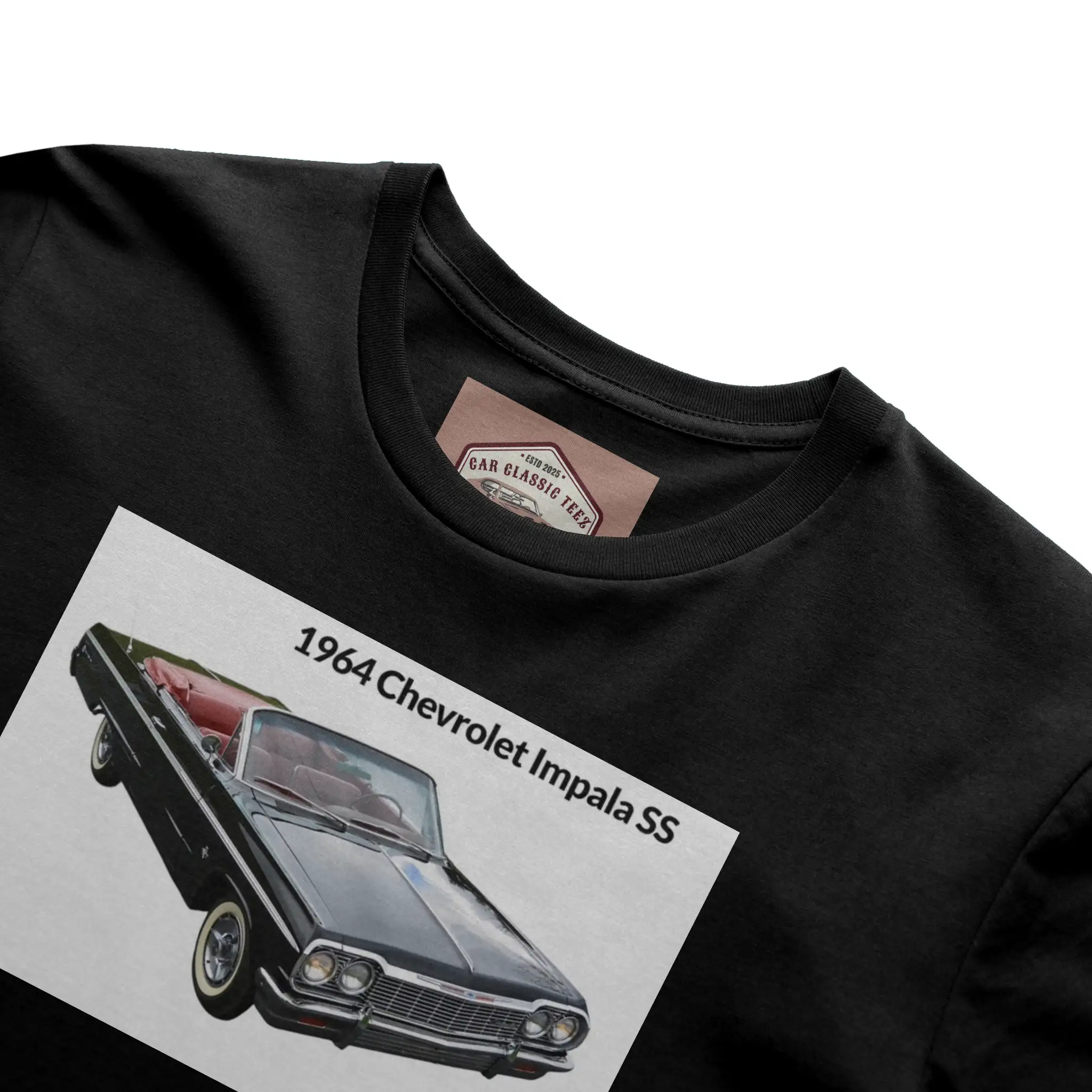 1964 Black Chevy Impala SS Convertible Black Tee /