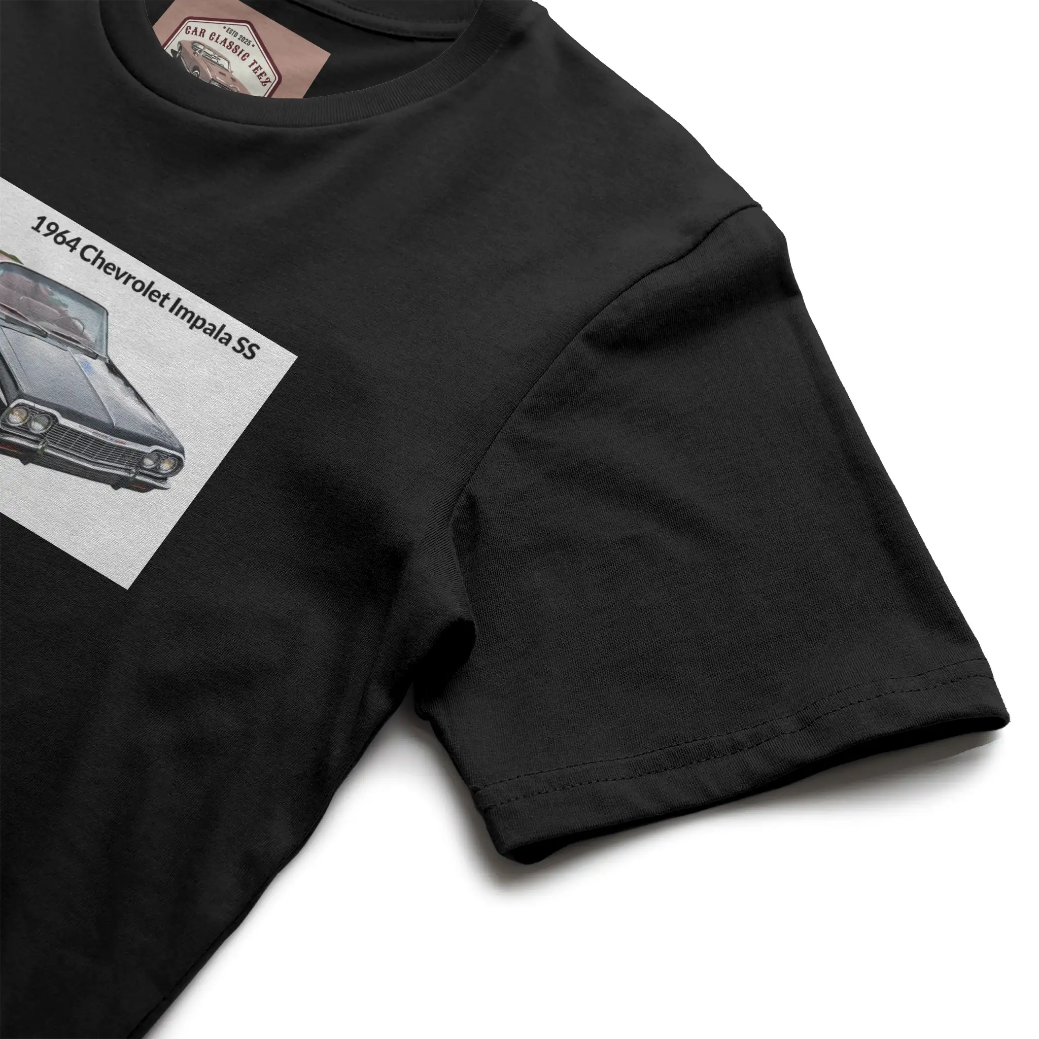 1964 Black Chevy Impala SS Convertible Black Tee /