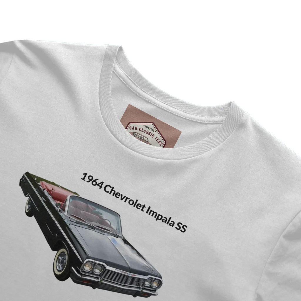 1964 Black Chevy Impala SS Convertible White Tee 