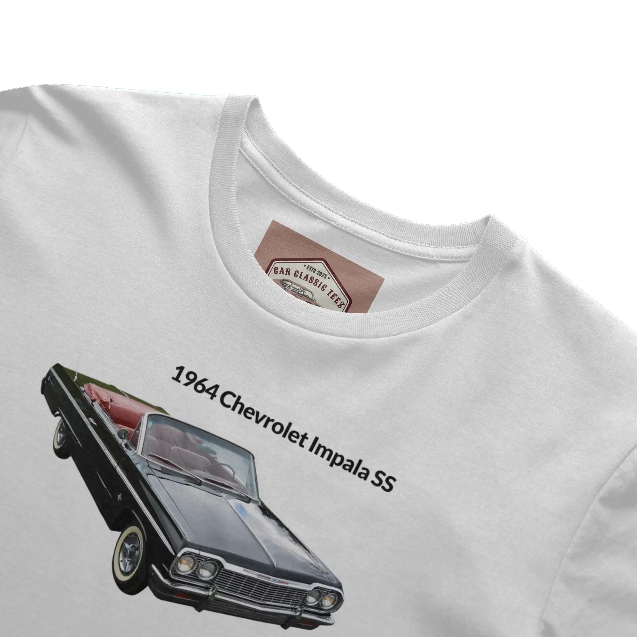 1964 Black Chevy Impala SS Convertible White Tee 