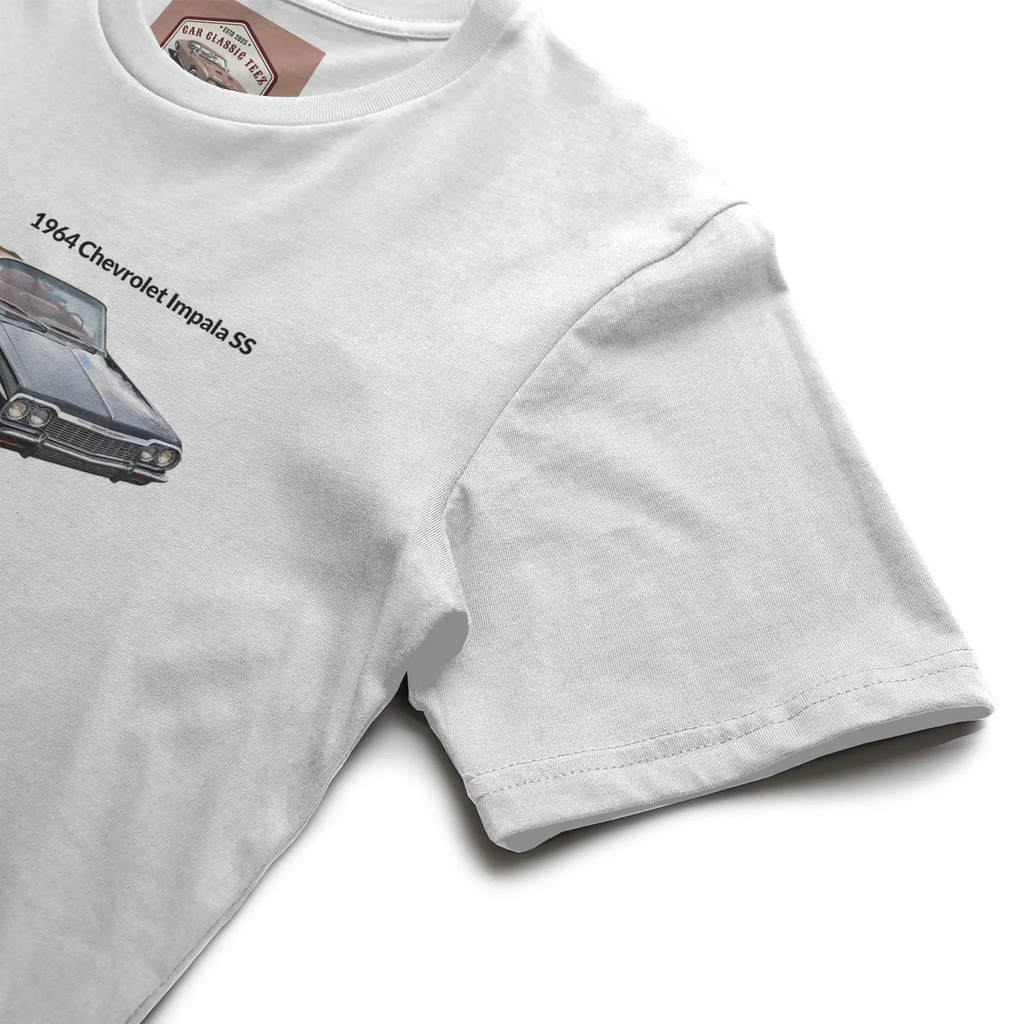 1964 Black Chevy Impala SS Convertible White Tee 