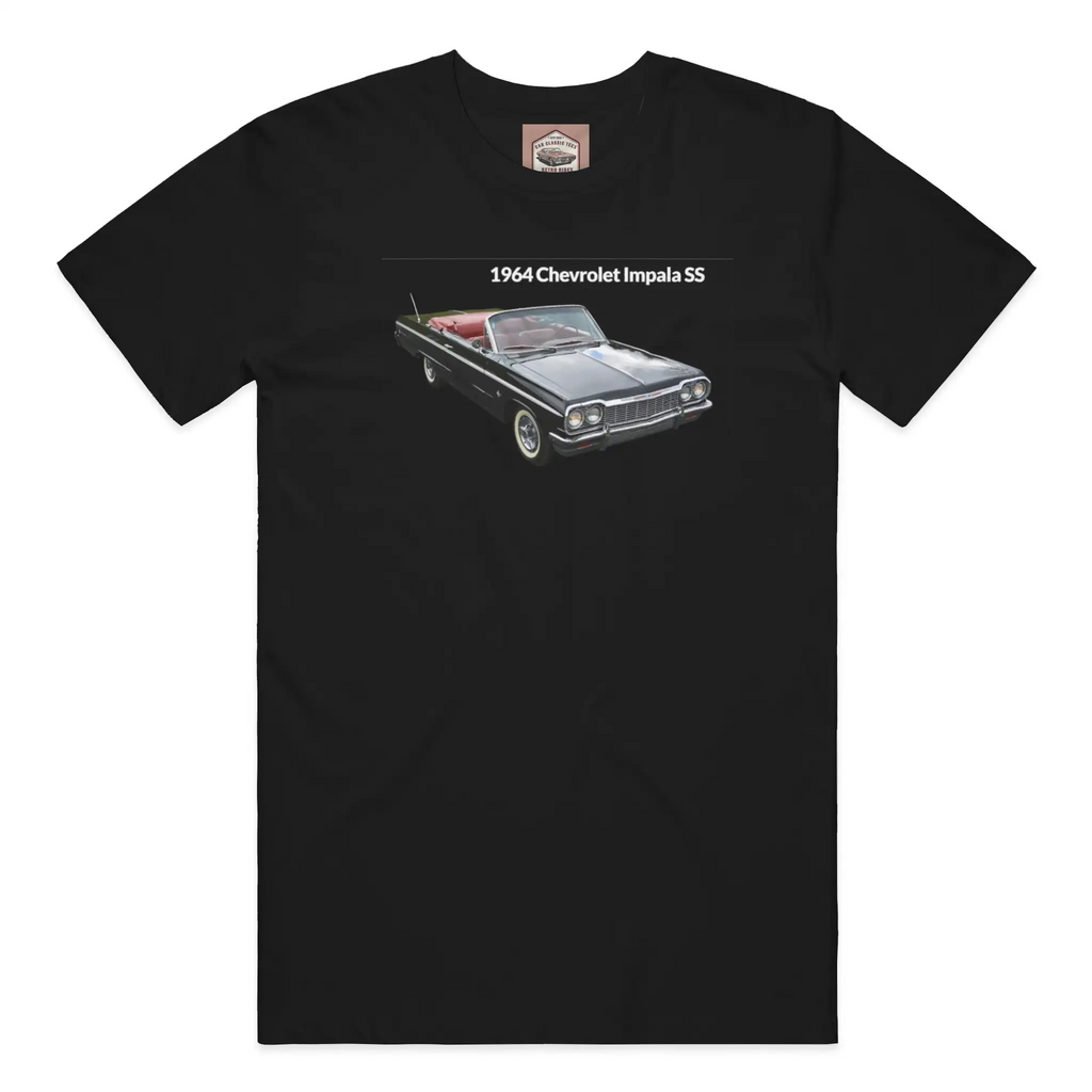 1964 Black Chevy Impala SS Convertible Black Tee