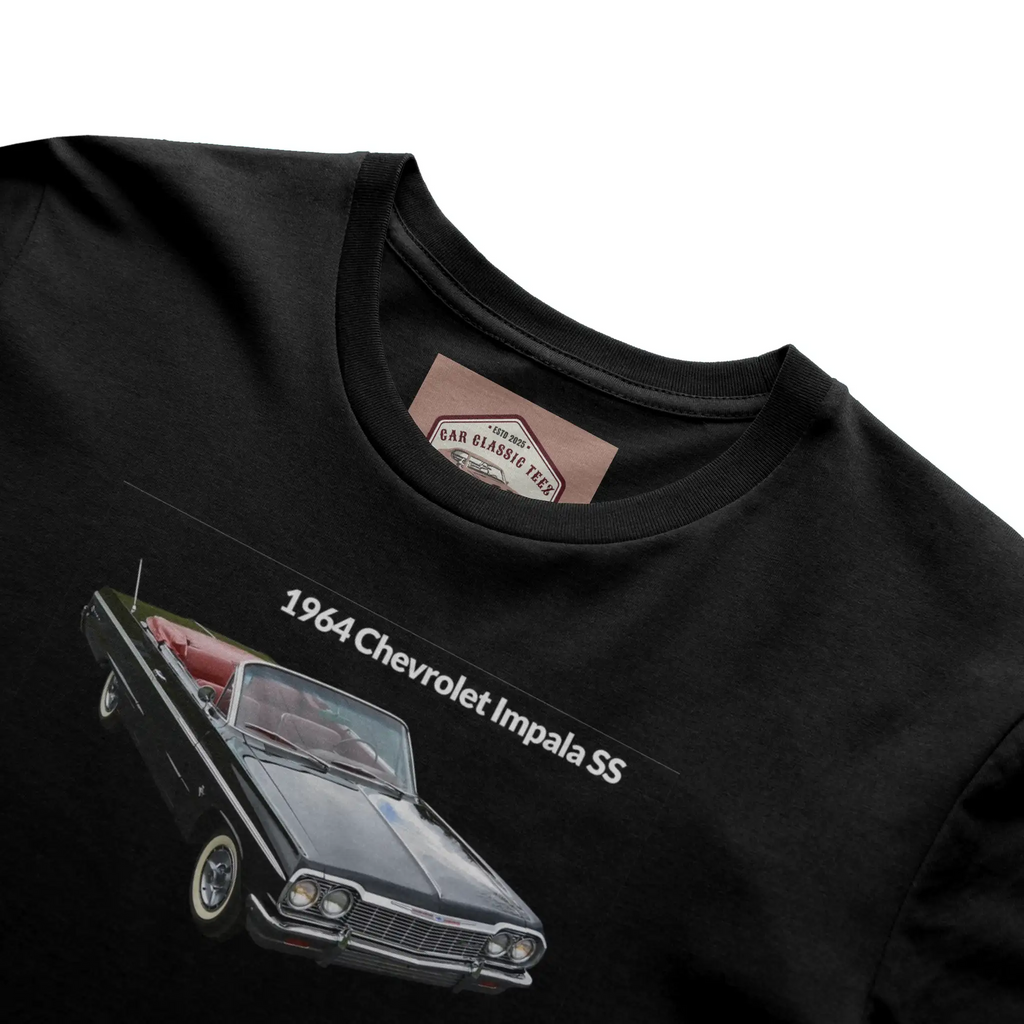 1964 Black Chevy Impala SS Convertible Black Tee