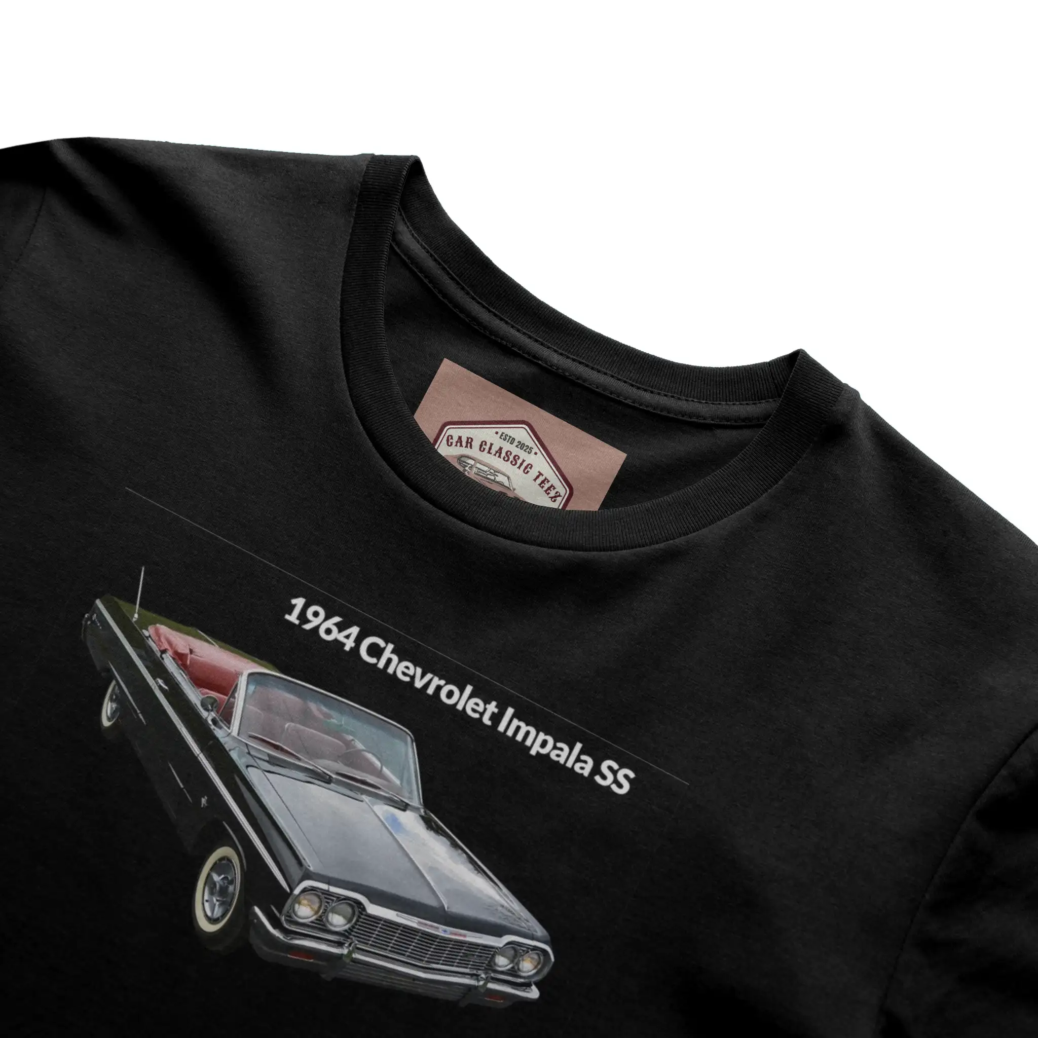 1964 Black Chevy Impala SS Convertible Black Tee