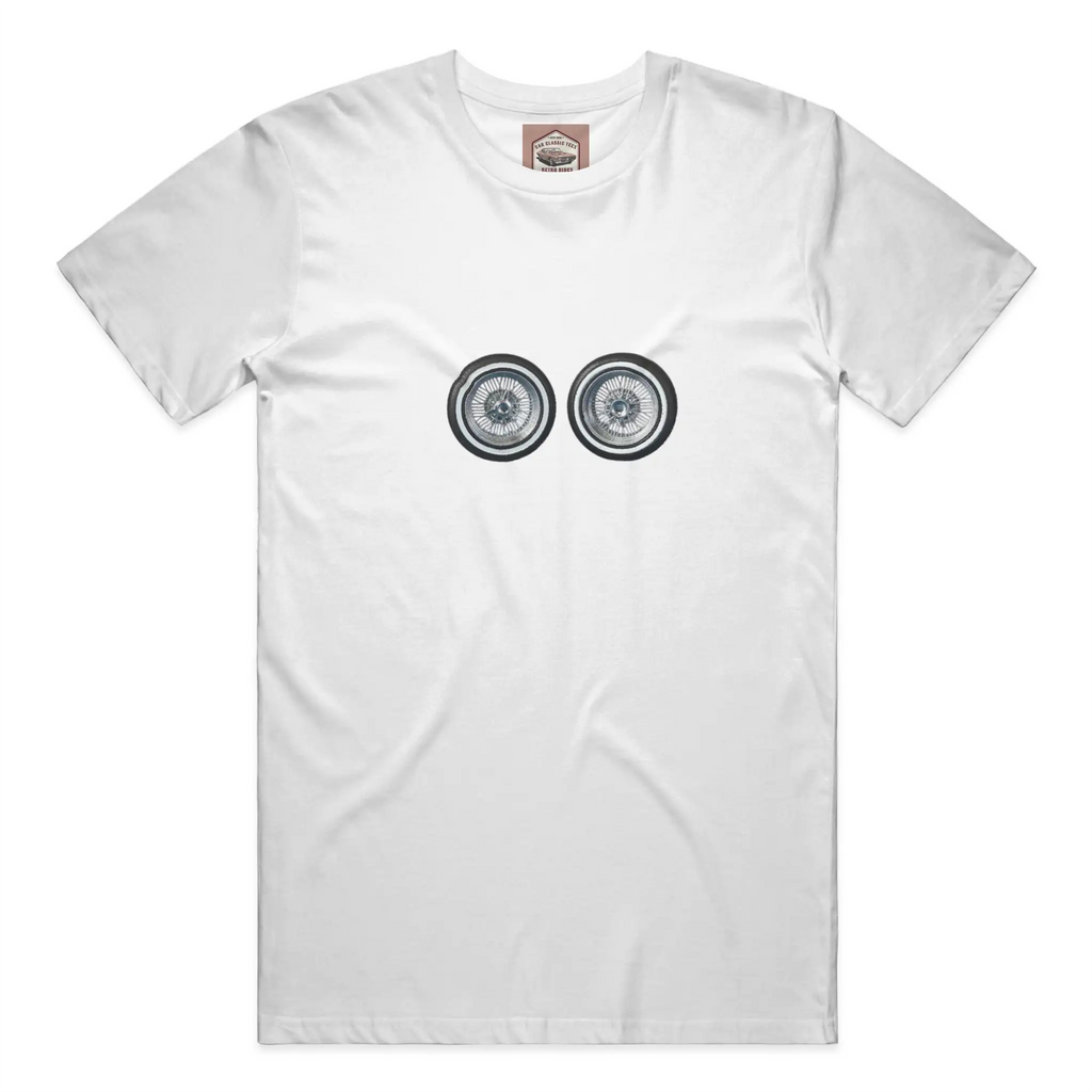  Chrome Lowrider Wire Spoke 14 Inch White Tee 