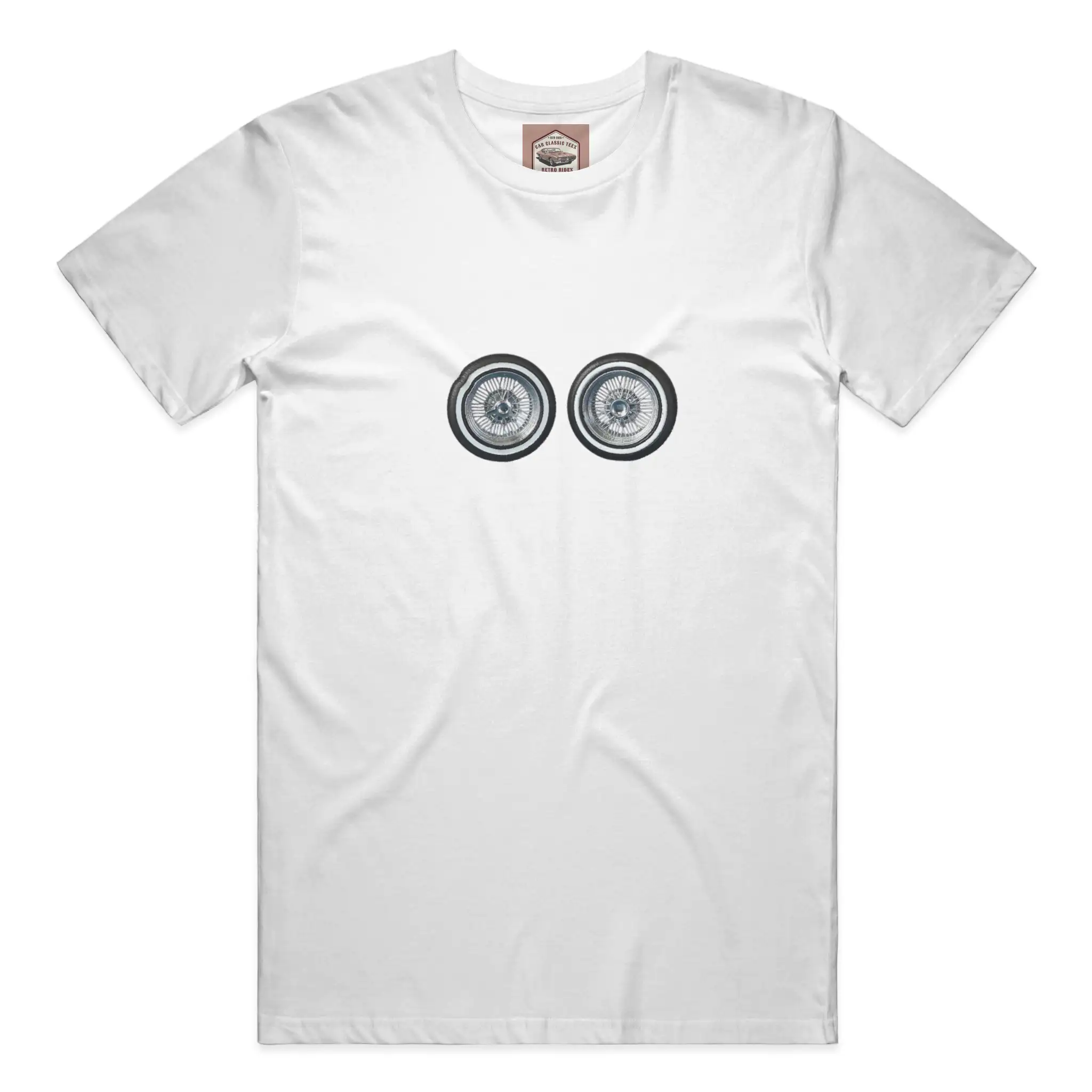  Chrome Lowrider Wire Spoke 14 Inch White Tee 