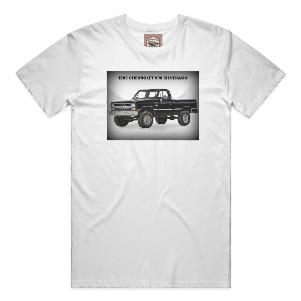 1985 Chevrolet K10 Silverado White Tee