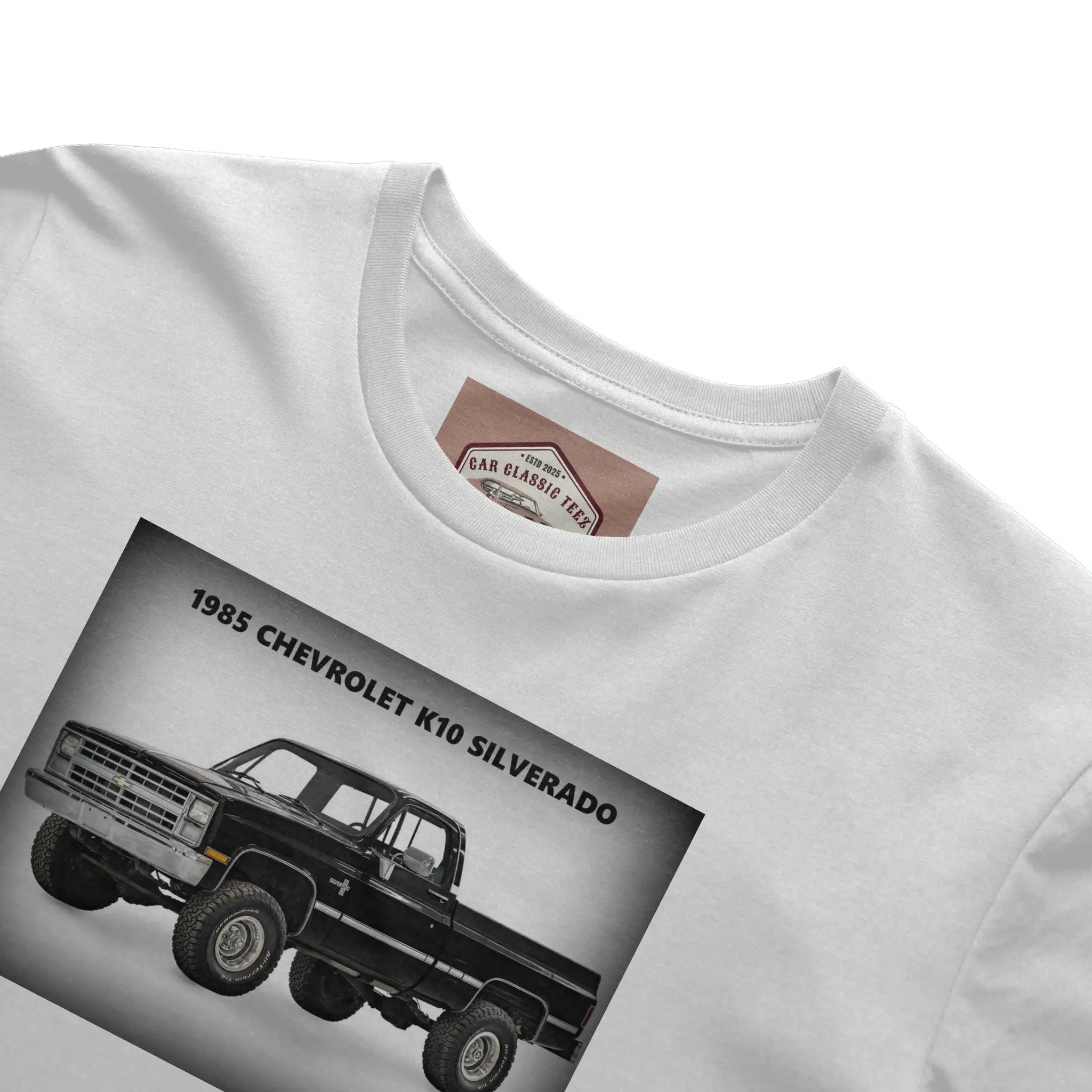 1985 Chevrolet K10 Silverado White Tee