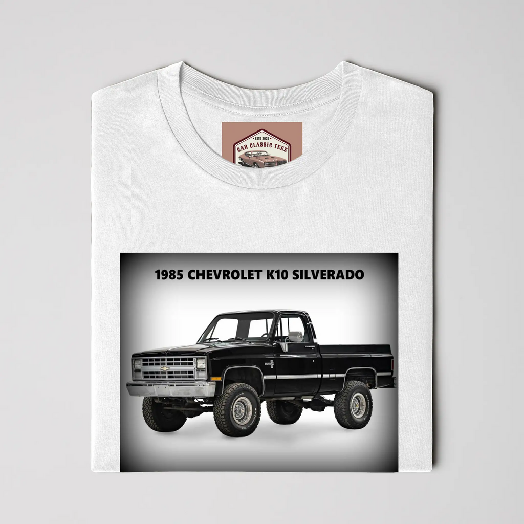 1985 Chevrolet K10 Silverado White Tee