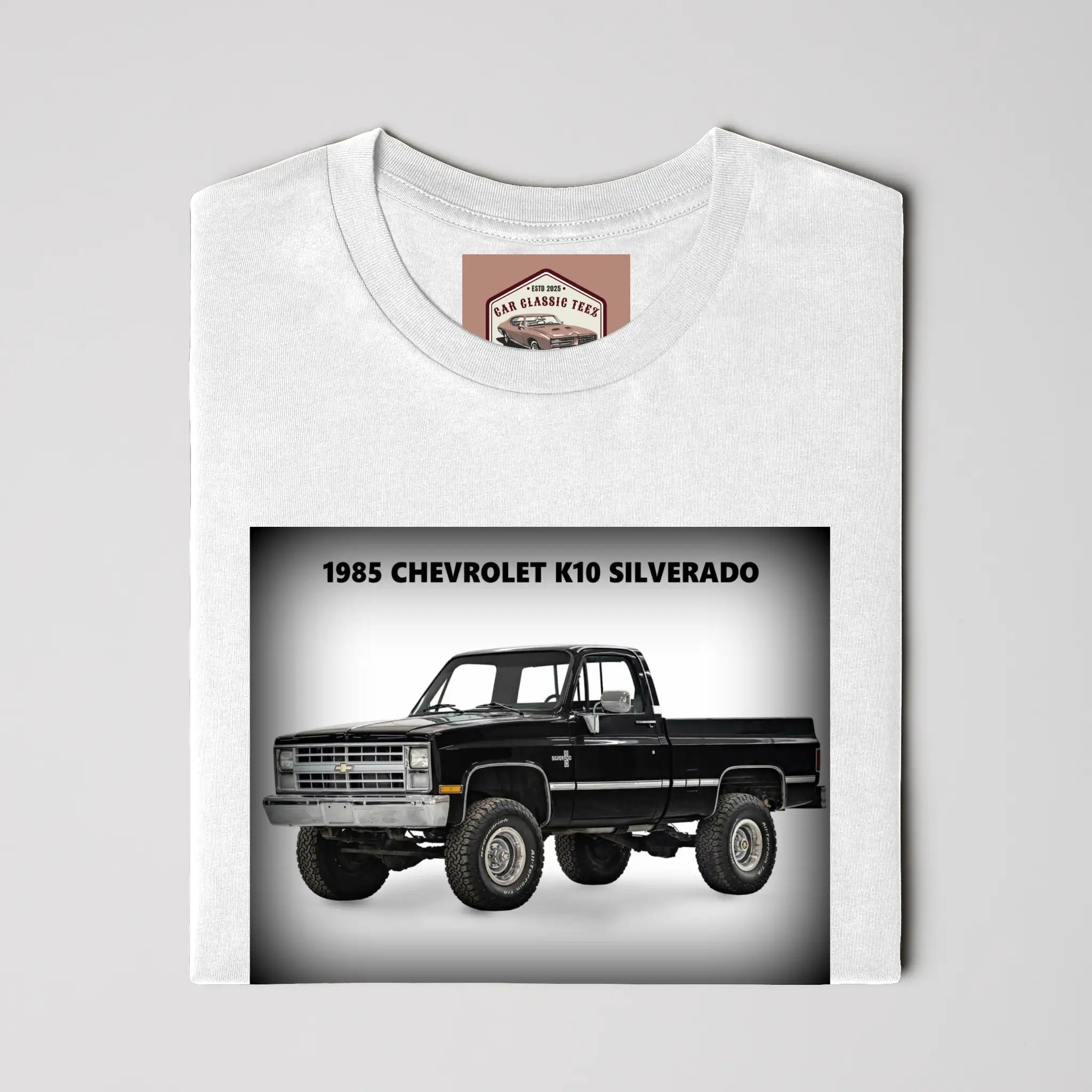 1985 Chevrolet K10 Silverado White Tee