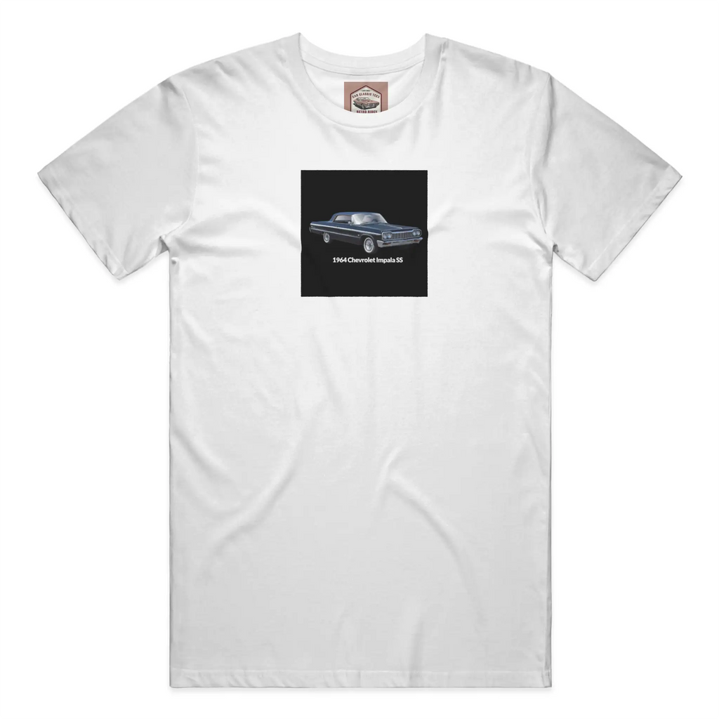  1964 Chevrolet Impala (Blue 3D) White Tee