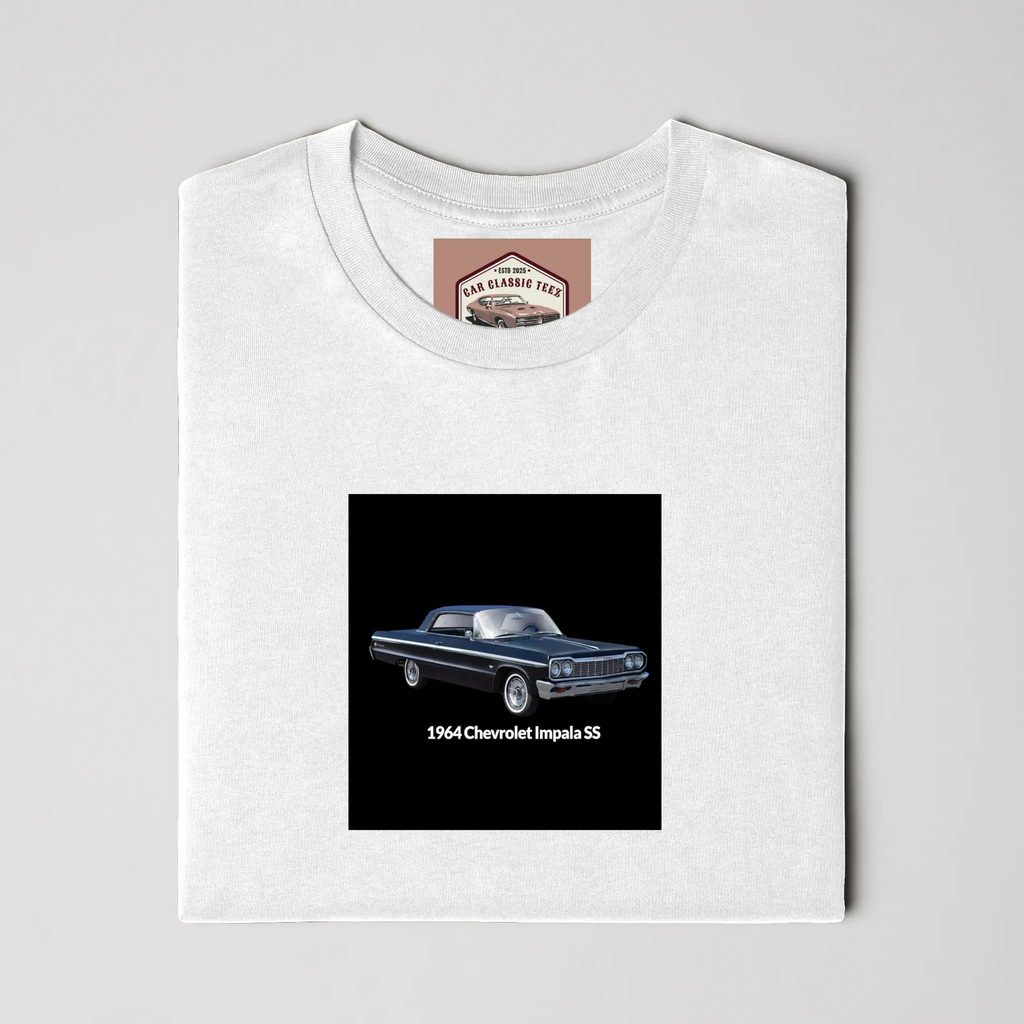  1964 Chevrolet Impala (Blue 3D) White Tee