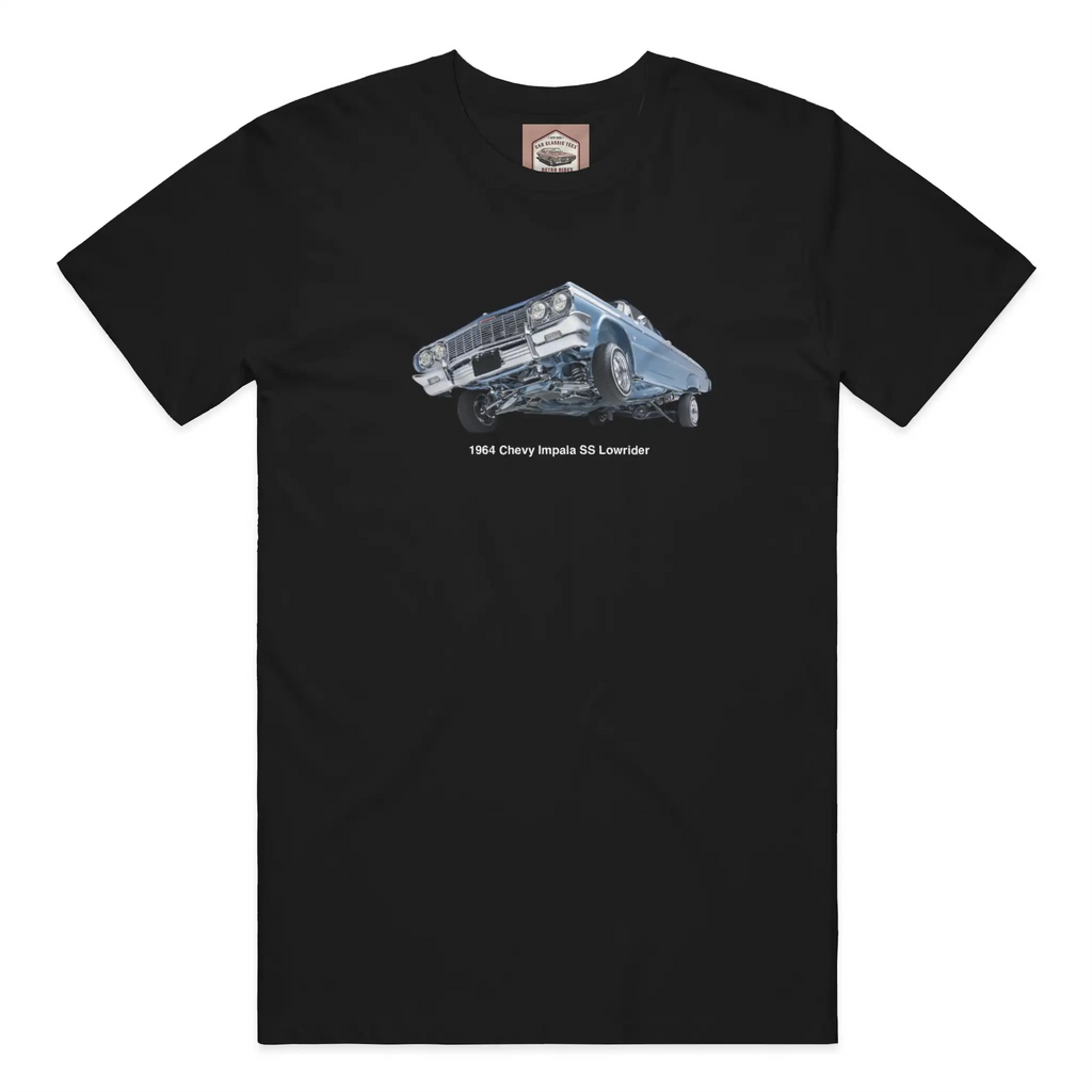 1964 Chevy Impala SS Lowrider Black Tee 